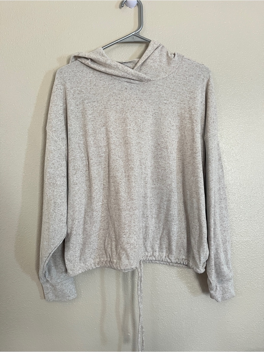 Chaser Light Heather Cream Drawstring Hooded Pullover